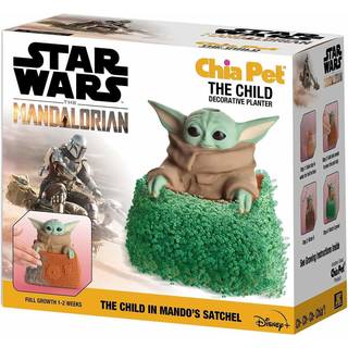 Chia Pet Star Wars Barnet i Mandos Satchel med frøpakke dekorativ keramisk planter let at gøre og sjov at dyrke nyhedsgave perfekt til enhver lej