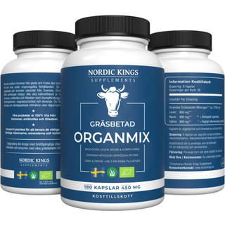 Nordic Kings Græsfodret Organmix ØKO, 180 kapsler