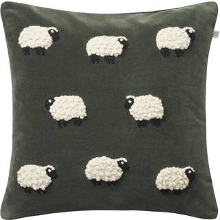 Chhatwal & Jonsson Sheep Pudebetræk Forest Green 50x50 Cm - Pyntepuder & Betræk Uld Skovgrøn - CC900173-20V