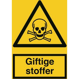 Advarselsskilt - Giftige stoffer - Plast - 148 x 105 mm (A6)