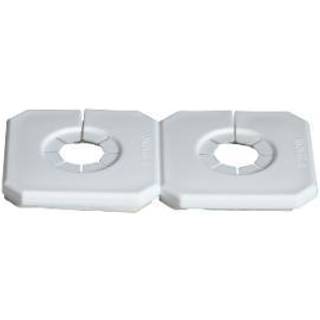 Purus Duo-Täck Dækplade til dobbeltrør, delelige, hvide For rør dør. 18-34 mm