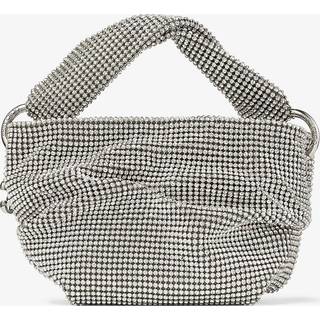 Jimmy Choo Bonny crystal mesh and satin tote - silver - One Size