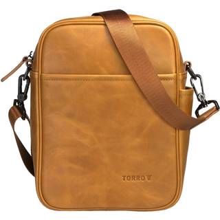 Leather Crossbody Shoulder Bag - Tan