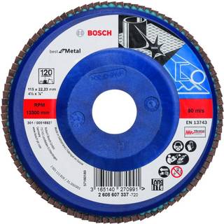 Bosch Lamelslibeskive B:mt Ø115x22mmk120 Flad - 2608607337
