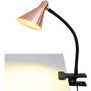 Kobberfarvet LED-klemmelampe Janita