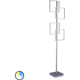 Paul Neuhaus LED-gulvlampe Inigo, grå, metal, CCT, dæmpbar