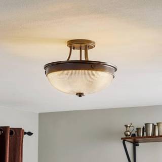 QUOIZEL Loftslampe Mantle, dæmpbar, Bronze/messing, Stue/spisestue, Metal, Antik