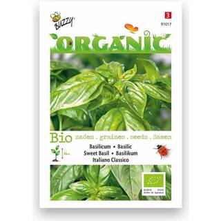 Buzzy Organic basilikum, Italiano Classico, økologiske frø