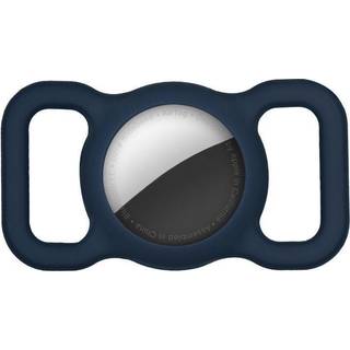 Apple AirTag holder til kat / hund halskæde silikone Mørkeblå