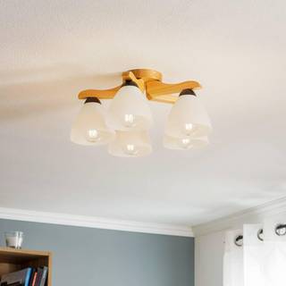 Loftlampe Haro, eg/hvid med 5 lyskilder