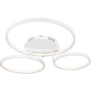 Moderne loftslampe hvid inkl. LED og lysdæmper - Rondas