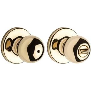 Kwikset polo interi?r privatlivsd?rsknap med l?sed?r h?ndtag til badev?relse og sovev?relse poleret messing n?glefri turn lock doorknob