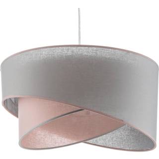 Hængelampe Cello, grå/rosa