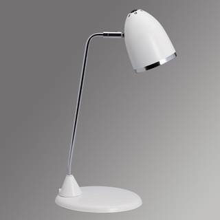 Starlet skrivebordslampe, hvid, højde 41 cm, metal E27