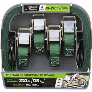 Smartstraps 10-fods Cambuckle (4PK) 900 lbs Break Strength 300 lbs Safe Work Load- Bind skr?belige og lettere belastninger til transport- giver m