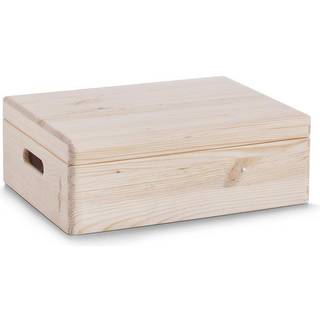 Kasser af nåletræ med låg uden inddelere - Natur - 40cm x 30cm x 14cm - Søs