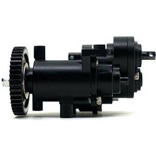 RCLIONS CNC Aluminium Metal Transmission Case Gearkasse med st?ludstyr til TRX4 T4 1/10. RC Crawler Car