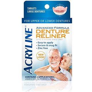 Acryline Advanced Formula Denture Reliner - Omfast og sp?nd proteser/for b?de ?vre og nedre proteser/let anvendelse