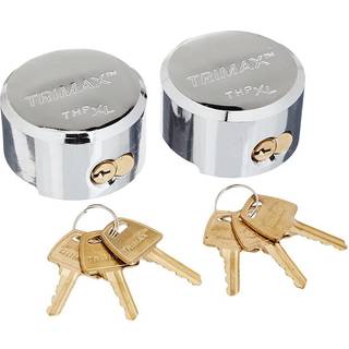 Trimax Hockey Puck Internal Shackle Trailer Door Locks Keyed Wedt med forst?rret l?s?bning og 3/8-tommer internt Shackle Diameter (2 Pack)