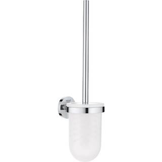 GROHE Essentials toiletbørste med glasholder til væg, krom
