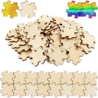 UPLAMA 300PCS Blanke puslespil Freeform Blank Puzzle Pieces Blank Wood Puzzles DIY Jigsaw Puzzles almindelige puslespil til h?ndv?rkskortkort (1.