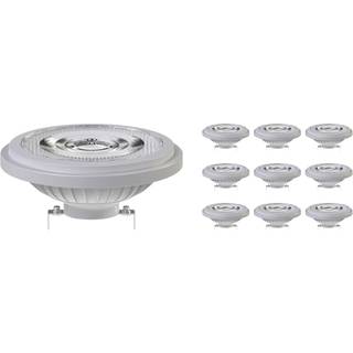 Fordelspakke 10x Noxion Lucent LED Spot G53 AR111 7.4W 450lm 24D - 930 Varm Hvid | Bedste Farvegengivelse - Dæmpbar - Erstatter 50W