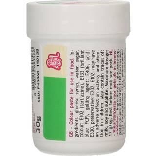 Pastafarve grøn 30 g - FunCakes