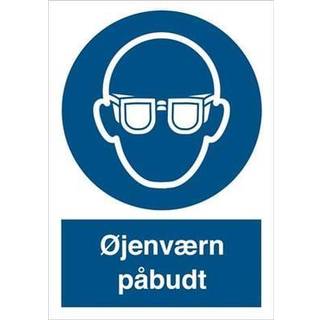 Øjenværn påbudt - Selvklæbende vinyl - 297 x 210 mm