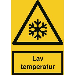 Advarselsskilt - Lav temperatur - Refleks aluminium - 297 x 210 mm (A4)