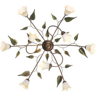 Loftlampe Miranda med 9 lyskilder, bronze