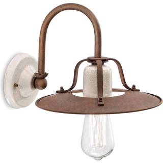 Ferroluce Vägglampa Grunge Beige Krakelerad
