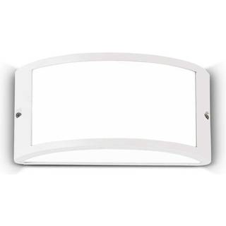 Ideallux Udendørs væglampe Rex 1, dæmpbar, Hvid/opal, Aluminium,