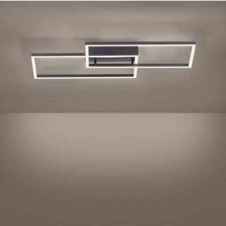 Iven LED-loftlampe, dim, sort, 60,5x32,5cm