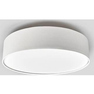 Lindby loftlampe Sebatin, Ø 50 cm, beige, stof, E27