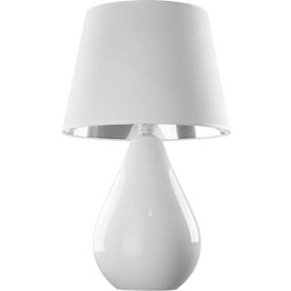 Bordlampe Lacrima, hvid/sølv