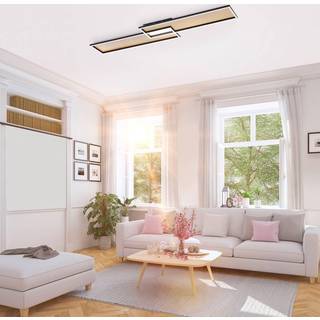 Amara LED-loftlampe, 2 rektangler, sort