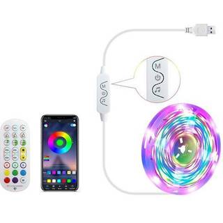 LED-lyskæde med RGB-farver og fjernbetjening - 10 m