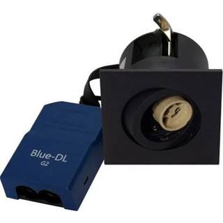 Blue-DL G2 firkantet spot m. GU10 fatning - mat sort