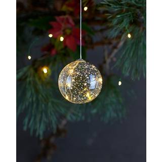 Sirius Romantic Glaskugle Med LED Lyskæde - 8 cm - Klar
