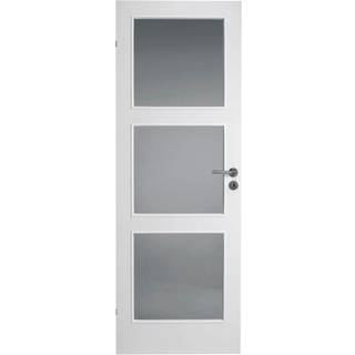 Swedoor Stable GW3 massiv glat dør med glas, 40 mm, hvid, 72,5 x 204 cm (8x21)