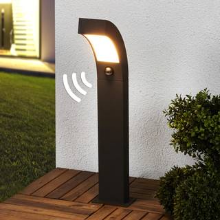 Lucande LED-sokkellampe Lennik, sensor, 60 cm, antracit