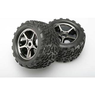 Traxxas 5374X Tires & Wheels Talon/Gemini Black Chrome (17mm) 3,8" (2)
