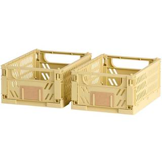 DAY Opbevaringskasse foldbar 17x12,5 cm yellow sand - 2 stk.