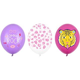 50 stk. You Rock Ballonmix lavendelblå krystalklar hot pink 30 cm – Festlig stemning til enhver lejlighed