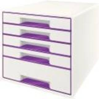 Desk Cube Leitz WOW 5-skuffer hvid-lilla 52142062