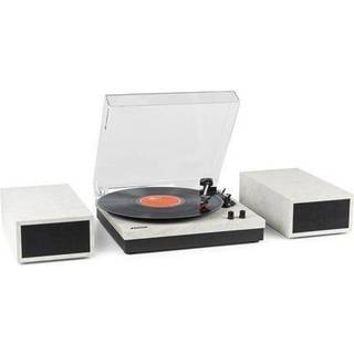 Pladespiller RP165M med Bluetooth og 2 højttalere for stereo lyd / Marble, hvidt