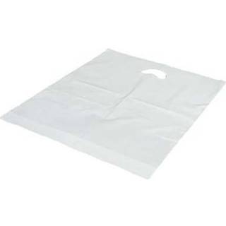 Bærepose plast 40my 37x45cm hvid 500stk