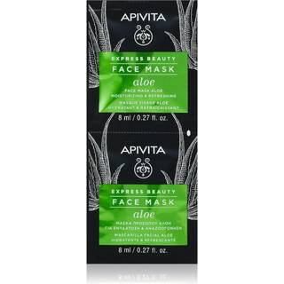 Apivita Express Beauty Moisturizing Face mask Aloe Opfriskende og fugtgivende maske til ansigt 2x8 ml - 2x8 ml