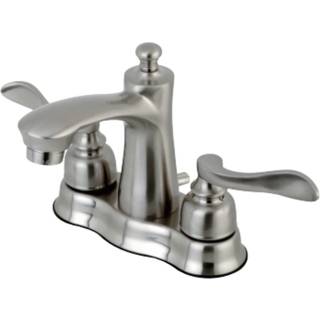 Kingston Brass FB7618NFL 4 in. Centerset badev?relse vandhane b?rstet nikkel