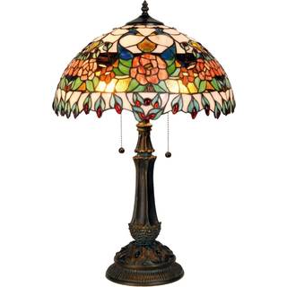 Maja farveprægtig bordlampe, Tiffany-design